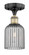Edison One Light Semi-Flush Mount in Black Antique Brass (405|616-1F-BAB-G559-5SM)