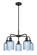 Downtown Urban Five Light Chandelier in Oil Rubbed Bronze (405|516-5CR-OB-G559-5BL)