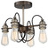 Uptown Edison Four Light Semi Flush Mount in Harvard Court Bronze W/Pewter (7|4454-784)