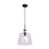 Clear One Light Pendant in Black (18|50938-BL/CLR)