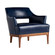 Laurette Upholstery - Chair in Indigo Leather/Walnut (314|8152)