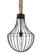 Sultana Rope One Light Pendant in Black (74|1JT-SULTANA-F-BK)