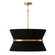 Cecilia Eight Light Pendant in Black Rope and Patinaed Brass (65|341281KP)