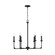 Clint Six Light Chandelier in Black Iron (65|437361BI)