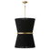 Cecilia Six Light Foyer Pendant in Black Rope and Patinaed Brass (65|541261KP)