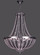 Terragona Six Light Pendant in Chrome with Black patina (92|1925 CHB CP)