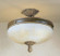 Alexandria II Three Light Flush/Semi-Flush Mount in Satin Bronze w/Brown Patina (92|69504 SBB)