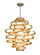 Vertigo Three Light Chandelier in Gold Leaf (68|225-76)