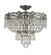 Majestic Three Light Semi Flush Mount in Historic Brass (60|1483-HB-CL-S)