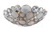 Palla Three Light Flush Mount in Antique Silver (60|524-SA)