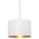 Alston One Light Chandelier in Matte White / Antique Gold (60|8683-MT-GA)