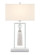 Vitale One Light Table Lamp in Silver Leaf/Clear/Silver/White (142|6000-0763)