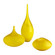 Moonbeam Vase in Yellow (208|04057)