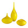 Moonbeam Vase in Yellow (208|04059)