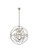 Geneva Six Light Chandelier in Polished Nickel (173|1130D25PN/RC)