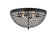 Taye Four Light Flush Mount in Matte Black (173|LD5012F18MB)