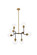 Hanson Eight Light Pendant in Black and Brass (173|LD7039D36BRB)