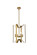 Hoffman Four Light Pendant in Brass (173|LD7072D14BR)