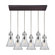 Hand Formed Glass Six Light Pendant in Oil Rubbed Bronze (45|10555/6RC)