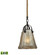 Hand Formed Glass LED Mini Pendant in Oil Rubbed Bronze (45|10631/1-LED)
