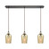 Hammered Glass Three Light Pendant in Oil Rubbed Bronze (45|10840/3LP)