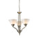 Tribecca Three Light Chandelier in Brushed Nickel (45|2453CH/20)