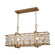 Armand Six Light Linear Chandelier in Matte Gold (45|32095/6)