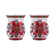 Poinsettia Pillar (Set Of 2) in Antique Silver (45|394645/S2)