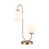 Moondance Two Light Table Lamp in Aged Brass (45|D4154)