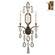 Encased Gems Three Light Wall Sconce in Gold (48|727050-3ST)