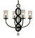 Compass Four Light Chandelier in Mahogany Bronze (8|1044 MB)