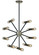 Nebula 18 Light Chandelier in Polished Nickel with Matte Black Accents (8|5086 PN/MBLACK)