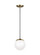 Leo - Hanging Globe One Light Pendant in Satin Brass (454|6018EN3-848)