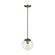 Leo - Hanging Globe One Light Pendant in Satin Brass (454|6501801EN7-848)