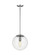 Leo - Hanging Globe One Light Pendant in Satin Aluminum (454|6701801-04)