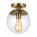 Leo - Hanging Globe One Light Wall / Ceiling Semi-Flush Mount in Satin Brass (454|7501801-848)