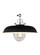 Wellfleet One Light Wall Sconce in Midnight Black and Polished Nickel (454|CW1141MBKPN)