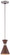 Conic One Light Mini Pendant in Distressed Koa (42|P1821-651)