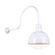 Deep Bowl Shade One Light Outdoor Gooseneck Light in White (381|H-QSN16112-SA-93/QSNHL-C-93/QSNWGR-12``-93)