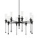 Chisel Eight Light Chandelier in Black Iron (70|4131-BI)