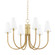 Ripley LED Chandelier in Aged Brass (70|8732-AGB)