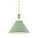 Painted No.2 One Light Pendant in Aged Brass/Leaf Green Combo (70|MDS352-AGB/LFG)