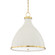 Painted No. 3 Three Light Pendant in Aged Brass/Off White (70|MDS362-AGB/OW)