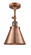 Franklin Restoration One Light Semi-Flush Mount in Antique Copper (405|201F-AC-M13-AC)