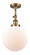 Franklin Restoration One Light Semi-Flush Mount in Brushed Brass (405|201F-BB-G201-10)