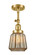 Franklin Restoration LED Semi-Flush Mount in Satin Gold (405|201F-SG-G146-LED)