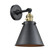 Franklin Restoration One Light Wall Sconce in Black Antique Brass (405|203SW-BAB-M13-BK)