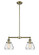 Franklin Restoration LED Island Pendant in Antique Brass (405|209-AB-G172-LED)