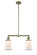 Franklin Restoration LED Island Pendant in Antique Brass (405|209-AB-G181-LED)