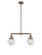 Franklin Restoration LED Island Pendant in Antique Copper (405|209-AC-G202-6-LED)